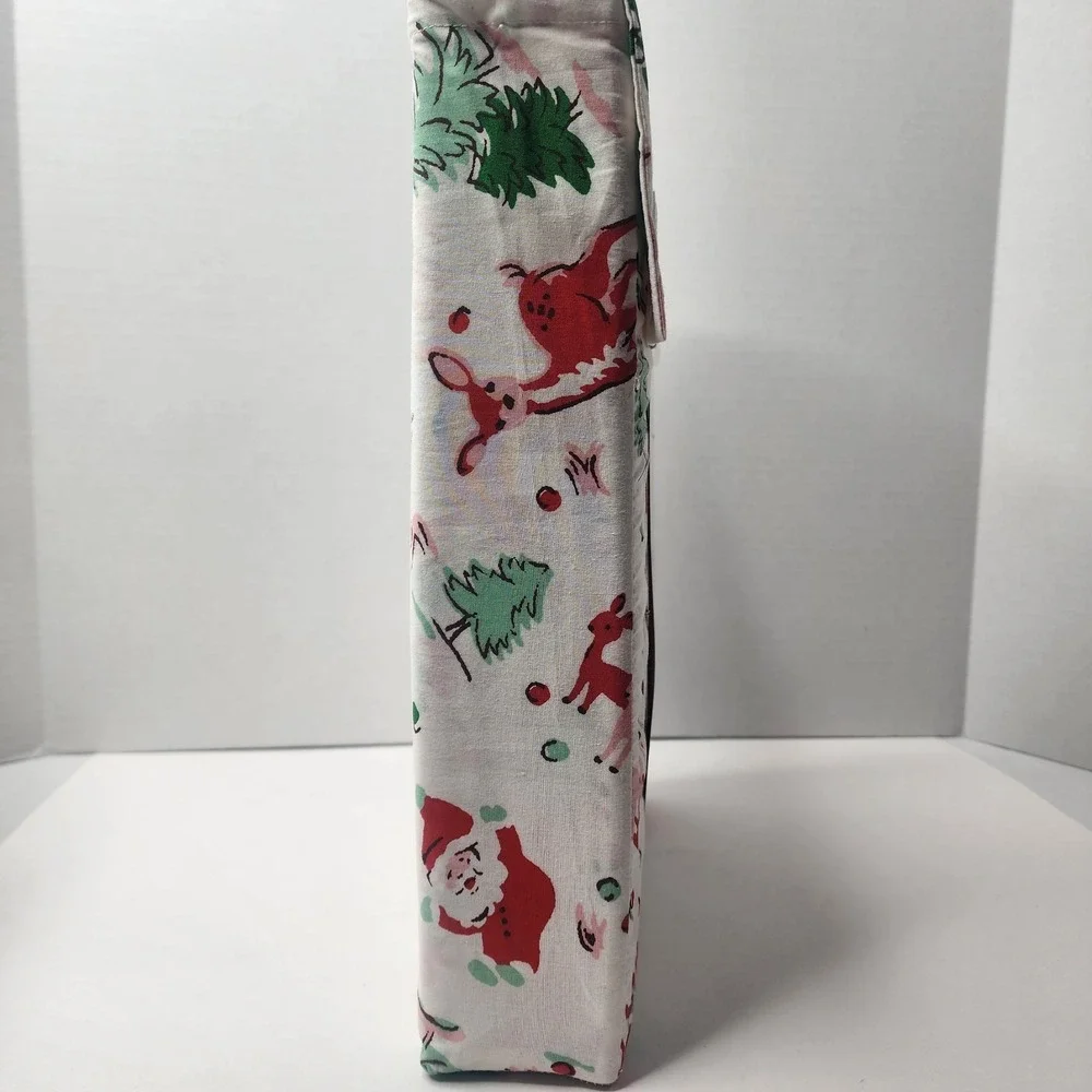 Cath Kidston London FULL Christmas Ditsy Deer Pink Cotton 200 Count Sheet Set